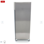  Καταψύκτης - 600L - 3 ρυθμιζόμενα ράφια (2/1 GN) - ανοξείδωτος χάλυβας - με γυάλινη πόρτα